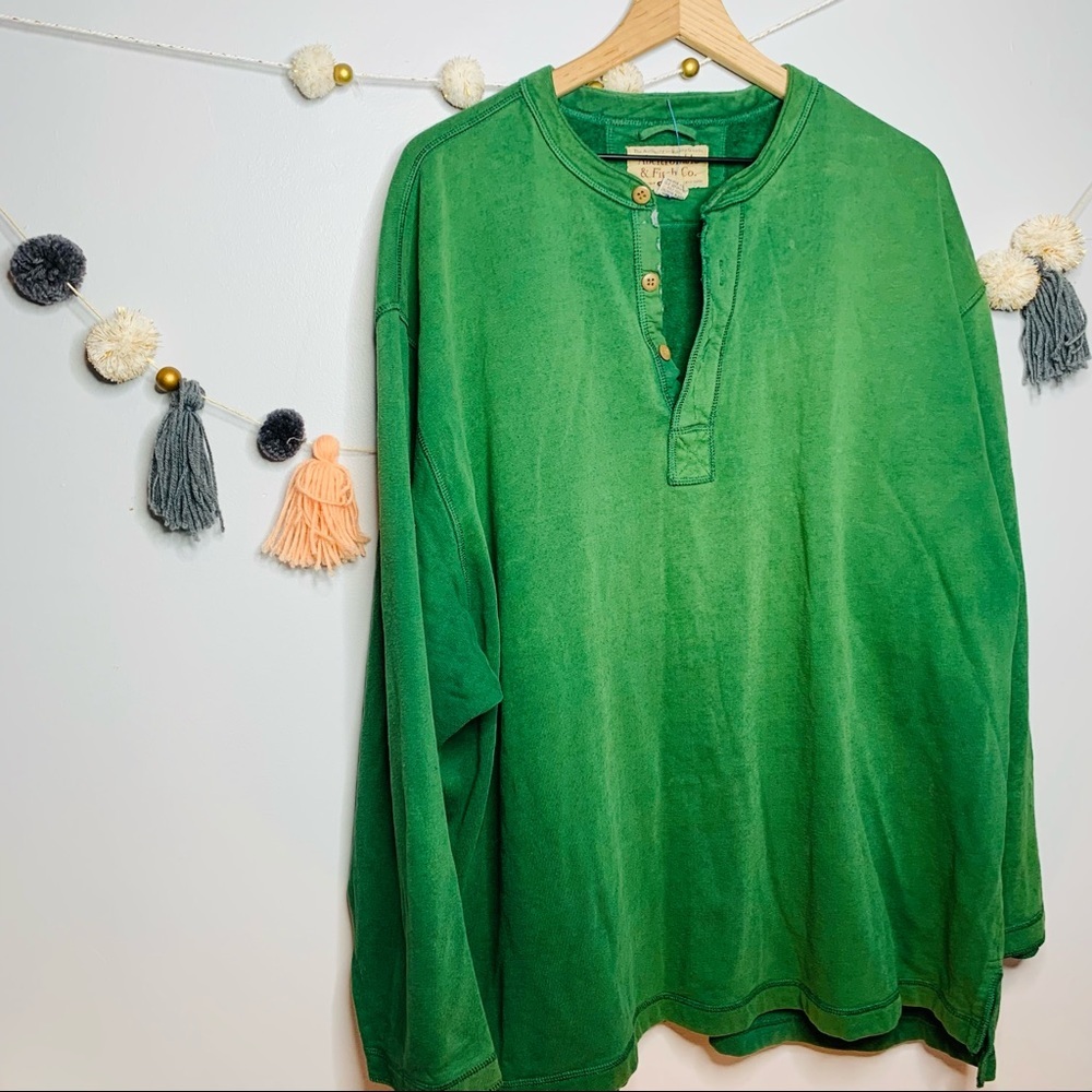 VINTAGE y2k Abercrombie green boyfriend pullover - Picture 6 of 7